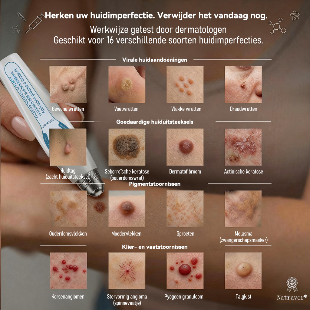 🔥🔥Officiële merkshop | 🖊️Natravor® 7-daagse wratten- en vlekkenverwijderaar (pijnstillende applicator voor nauwkeurig aanbrengen, laat geen littekens achter)🌳